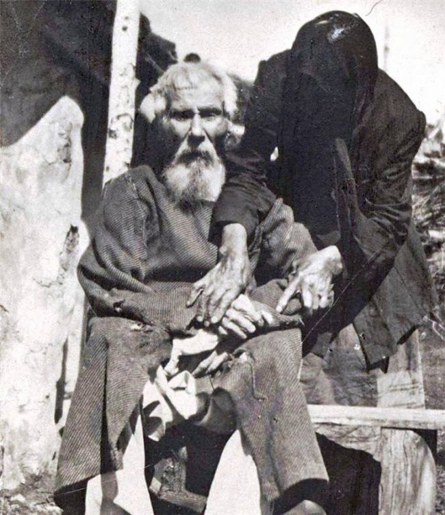 Павел Яковлевич Толстогузов, участник битвы при Бородино, в возрасте 117 лет, 1912