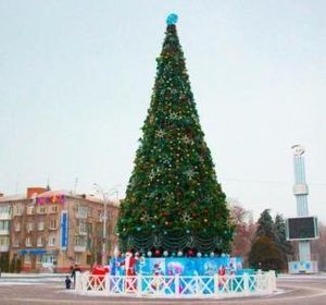 Новогодняя ночь у Главной елки Кременчуга
