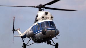 Упал вертолет Ми-2 в Кременчуге