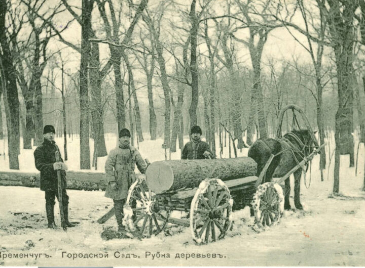 Міський сад Рубка дерев Кременчук листівка №54