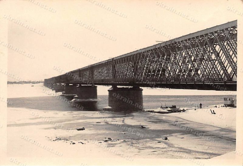 Восстановленный Крюковский мост зимой 1941-1942 - фото 1641