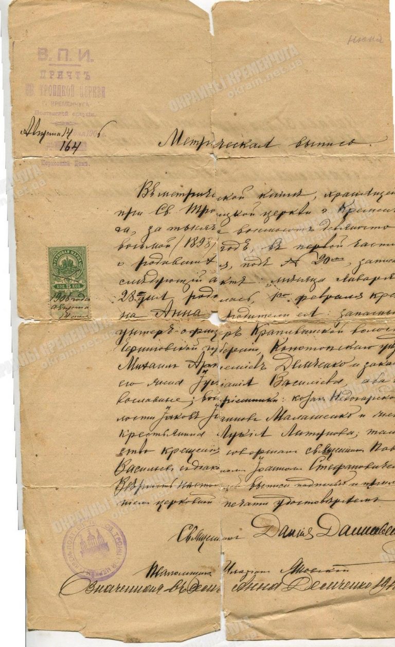 Причт Свято-Троїцької церкви 1906 рік фото 1788