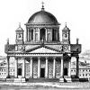 The main facade of the cathedral is a drawing by Giacomo Quarenghi photo number 1824