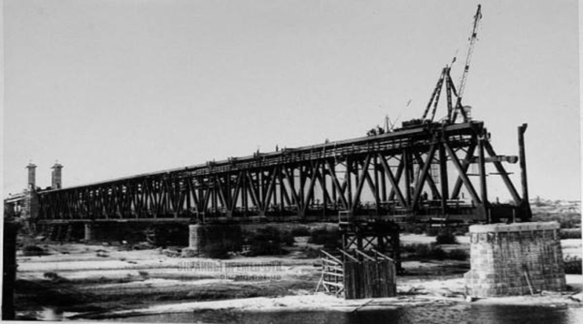 Строительство Крюковского моста 1949 год Кременчуг фото номер 2137