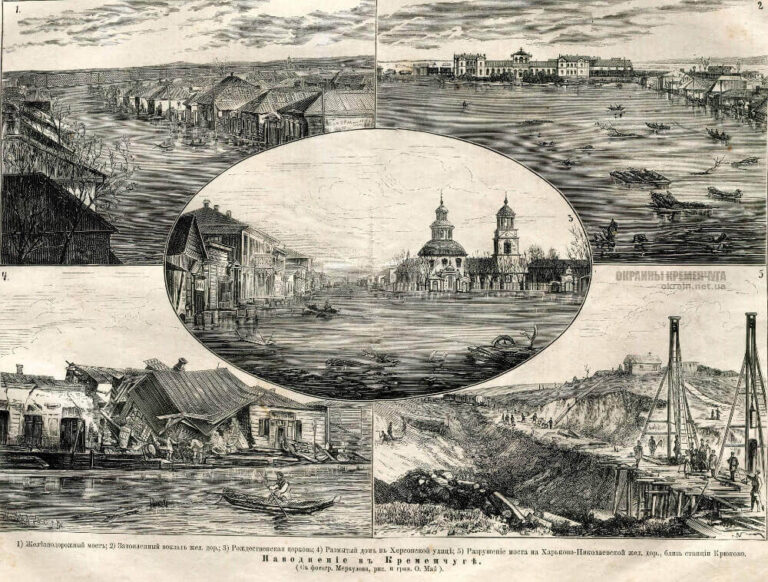 Повінь у Кременчуці 1877 рік гравюра номер 2356