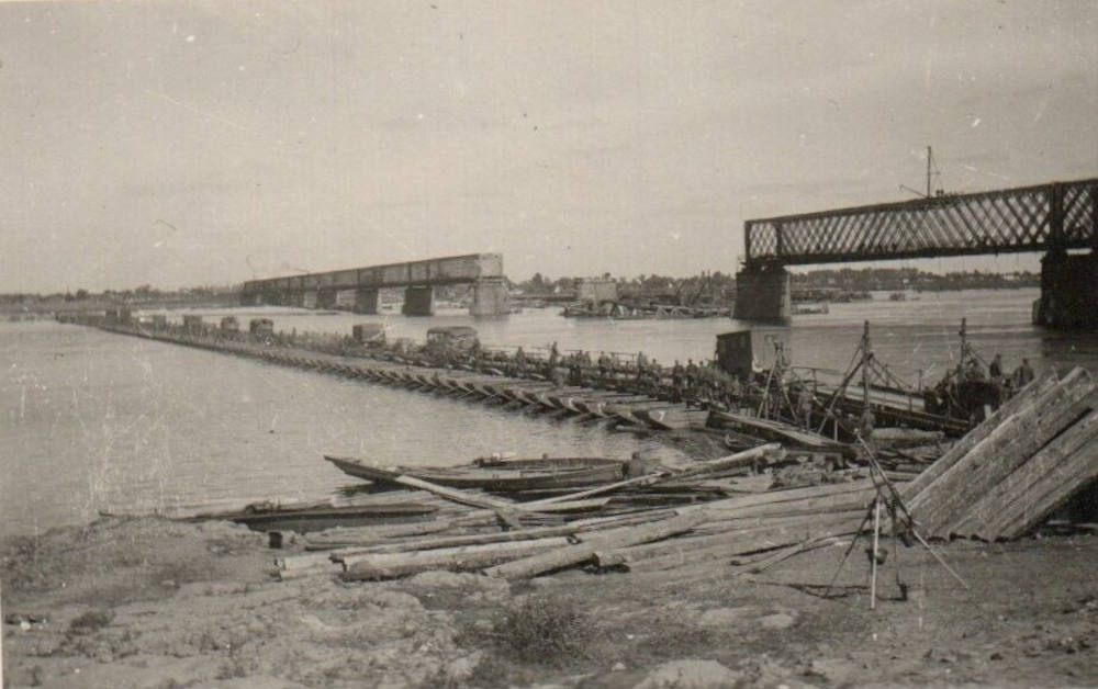 Переправа і зруйнований міст через Дніпро 1941 рік фото №2766
