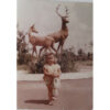 A girl near the “Deer” sculpture, 1964, photo #2818
