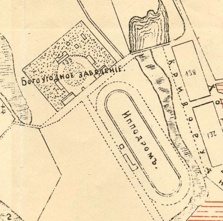 Богоугодний заклад та Іподром на плані міста 1908 рік фото №2947