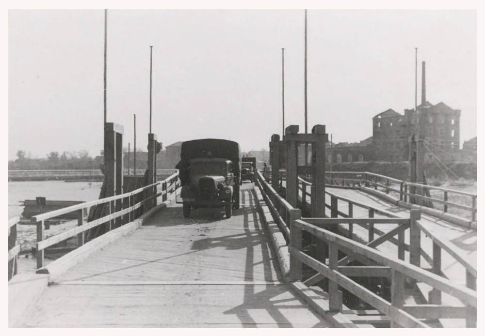 Крюків, в'їзд на автомобільний міст Остланд, 1941 рік, фото №3362