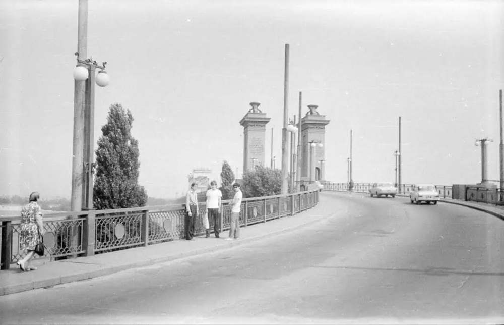 Крюківський міст в Кременчуці, 1974 рік, фото №3382