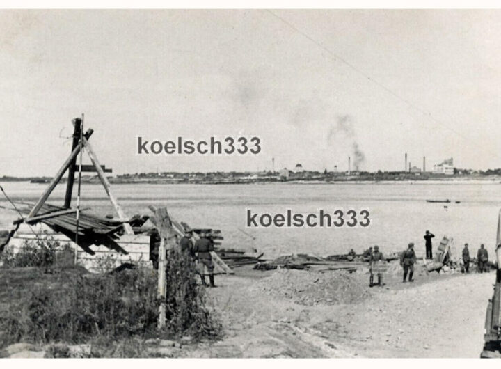 Вид на Кременчук з правого берегу Дніпра, 1941 рік, фото №3411
