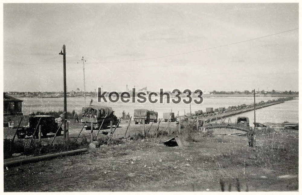Німецька понтонна переправа, 1941 рік, фото №3697