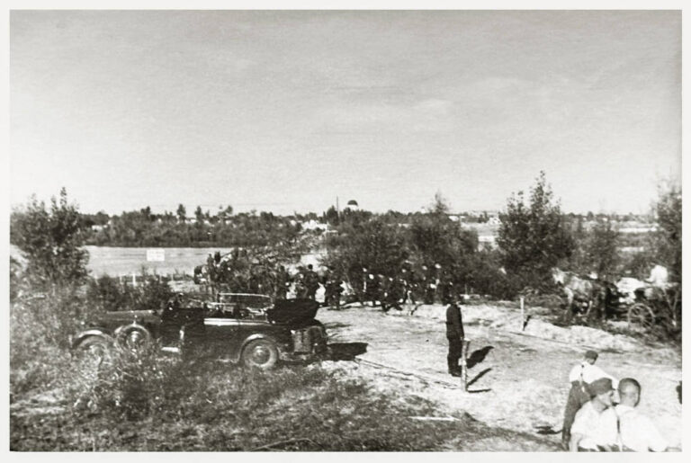 Правий берег Дніпра навпроти скелі-гранітного реєстру, 1941 рік, фото №4141
