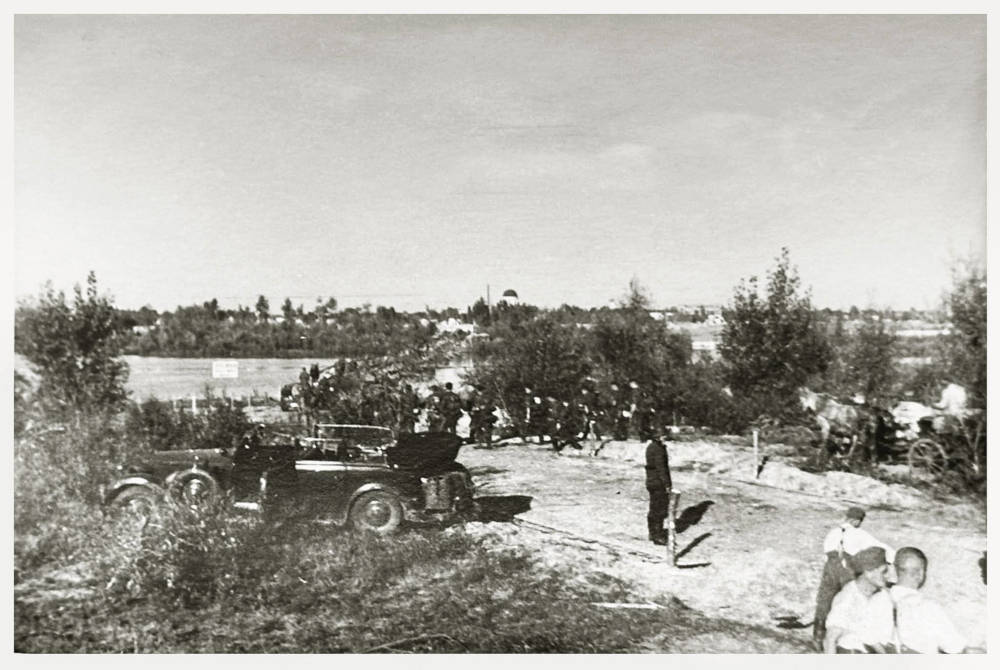 Правий берег Дніпра навпроти скелі-гранітного реєстру, 1941 рік, фото №4141