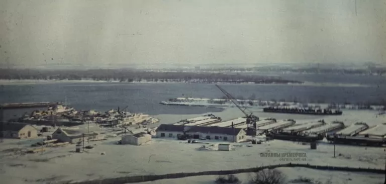 Вид на грузовой порт в Кременчуге 1977 год фото номер 2231