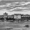 Привокзальна площа, повінь 1877 рік гравюра 2390
